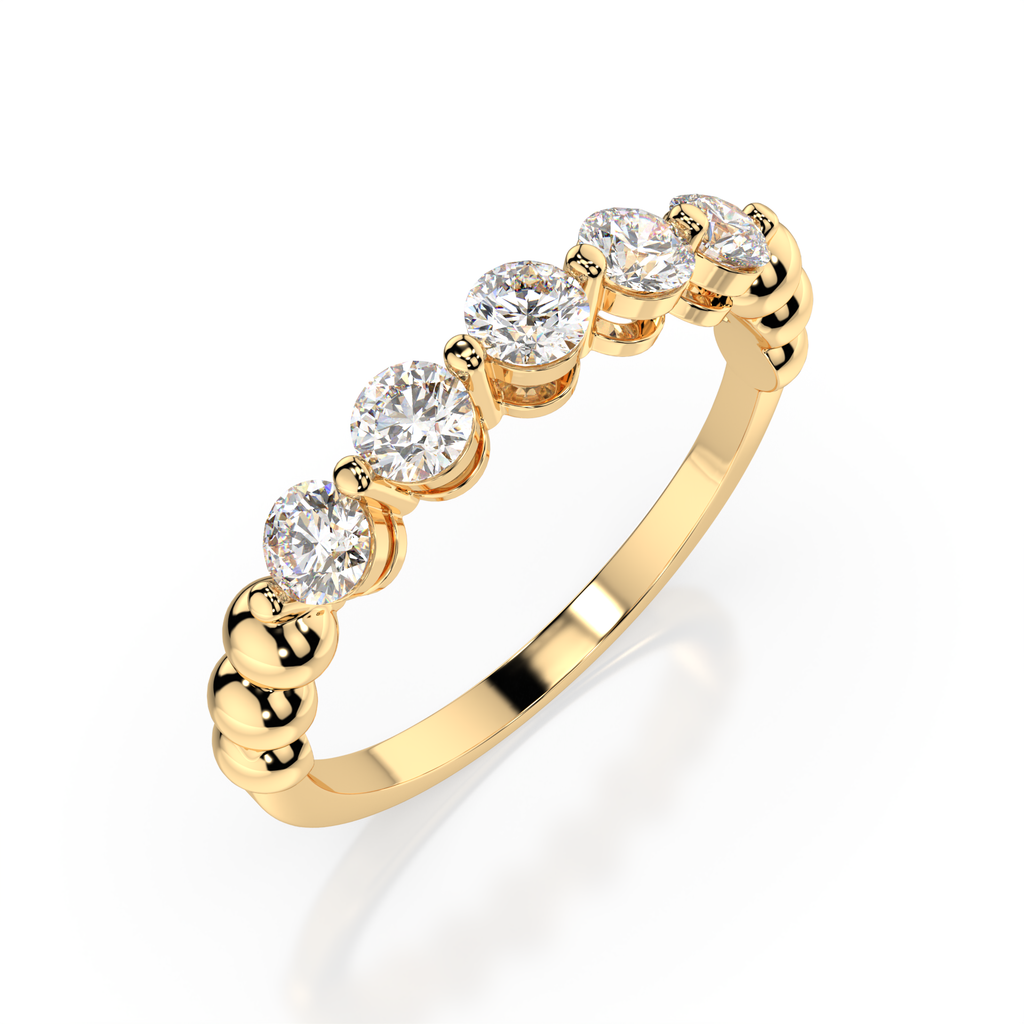 Золота каблучка з діамантом «Вічність»