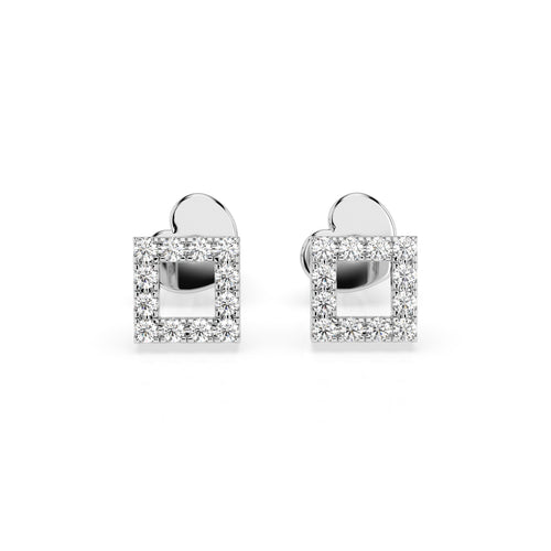 Золоті сережки з діамантом «Мінімалізм»