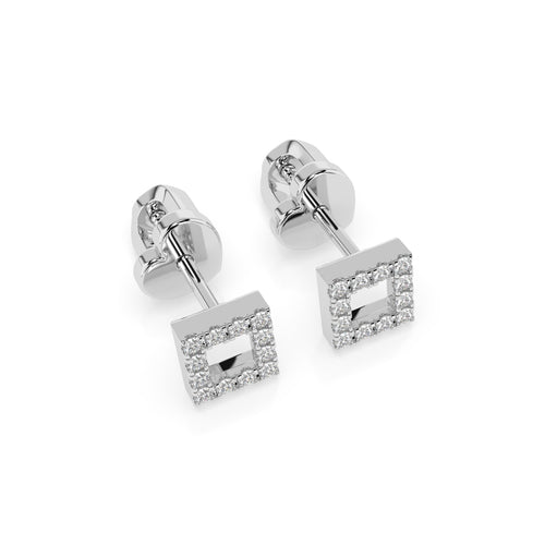 Золоті сережки з діамантом «Мінімалізм»