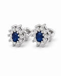 Золоті сережки з сапфіром