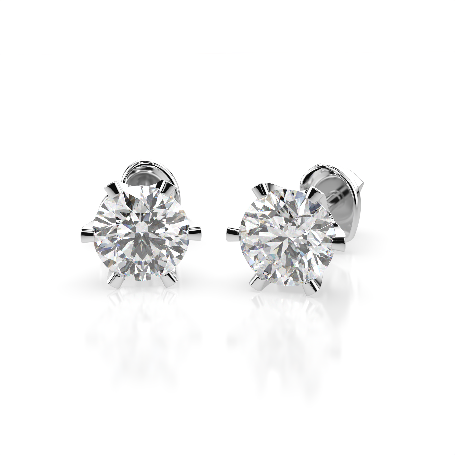 Золоті сережки з діамантом «Класика»