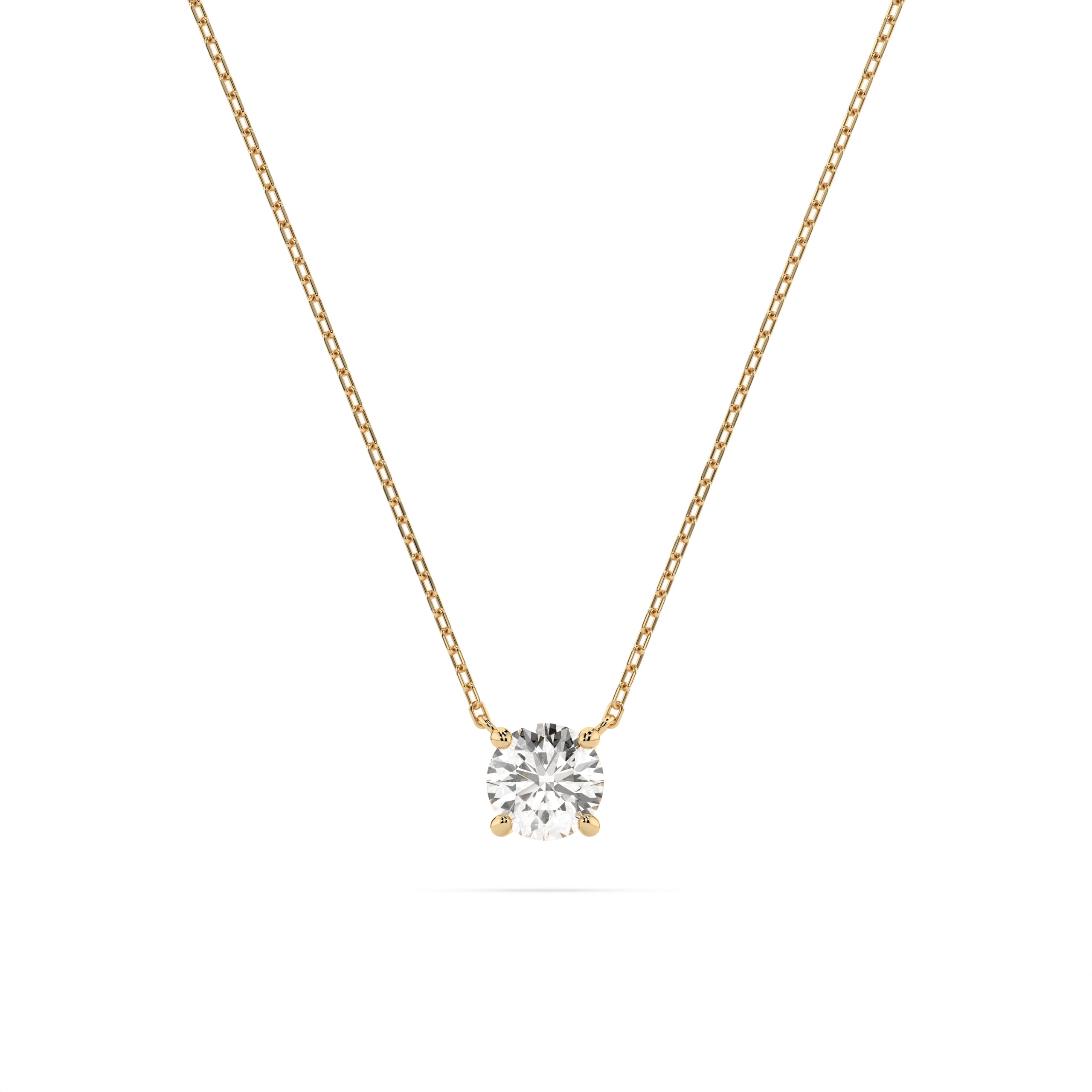 Золоте кольє з діамантом «Класика»