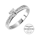 Срібна каблучка з камінням Swarovski Франческа