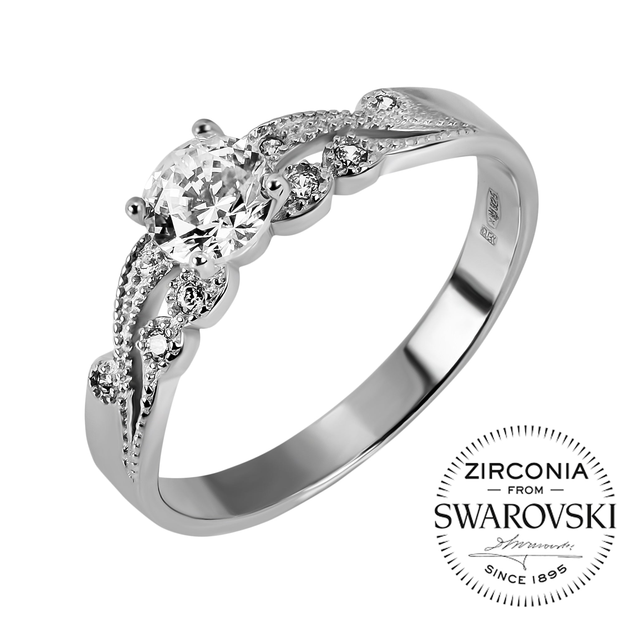 Каблучка з камінням Swarovski Роксана