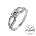 Срібна каблучка з камінням Swarovski Катріна