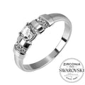 Срібна каблучка з камінням Swarovski Валері
