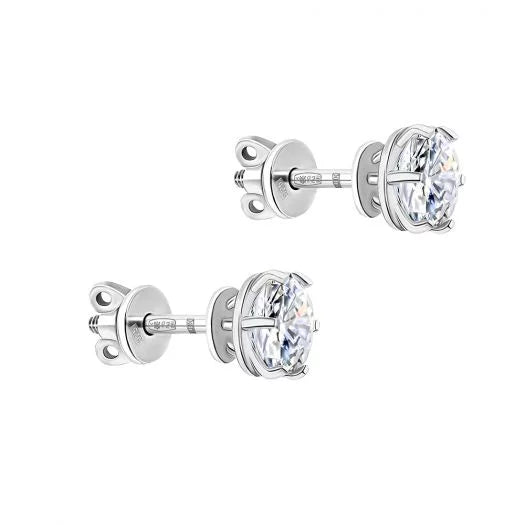 Срібні сережки з камінням Swarovski Ейлін