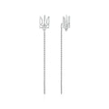 Срібні сережки Тризуб