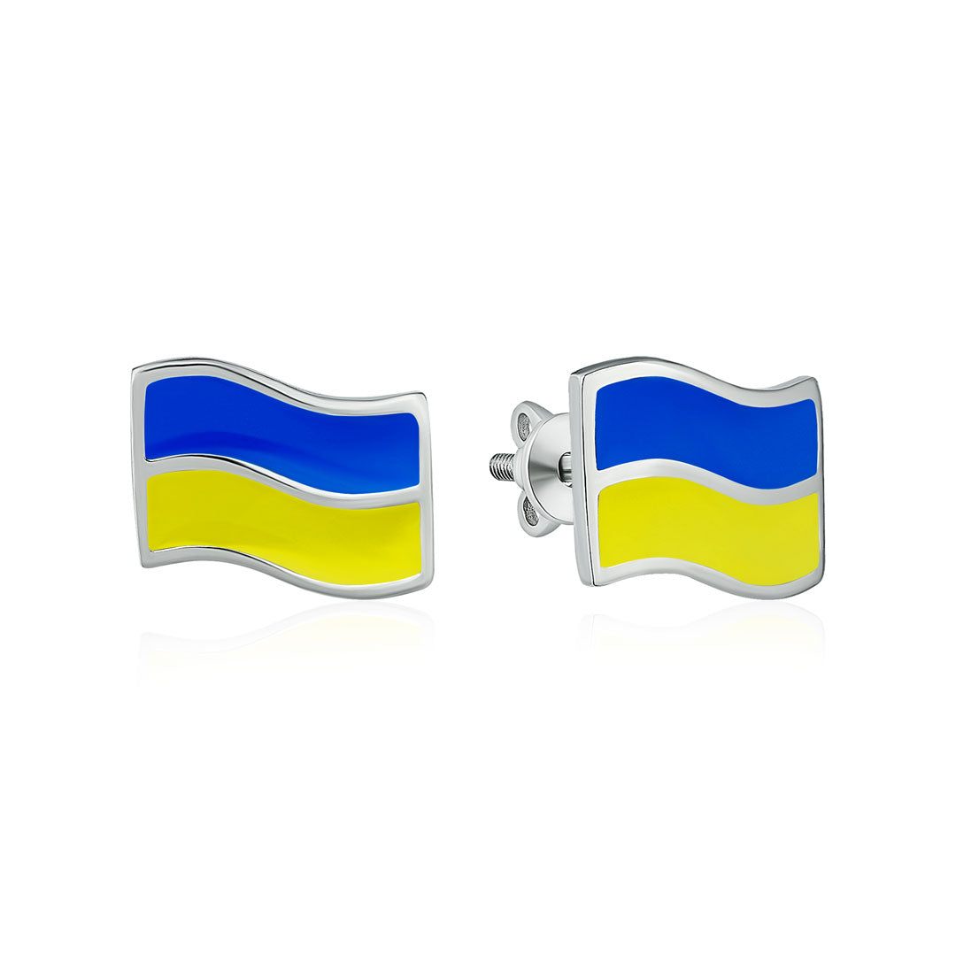 Сережки пусетні Прапор України