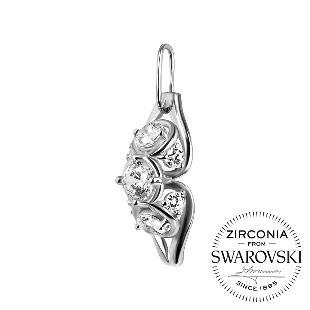 Срібна підвіска з камінням Swarovski Кетлін