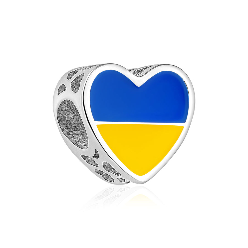 Срібна підвіска Серце України