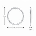 Сережки конго з білого золота 15 мм