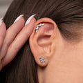 Срібна сережка для хеліксу