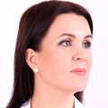 Срібні сережки Конюшина з перламутром