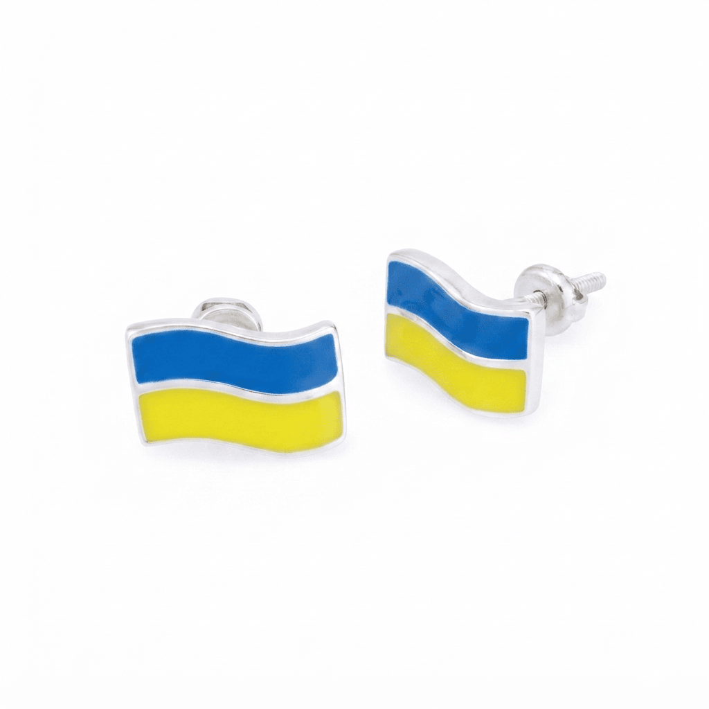Срібні сережки-гвоздики