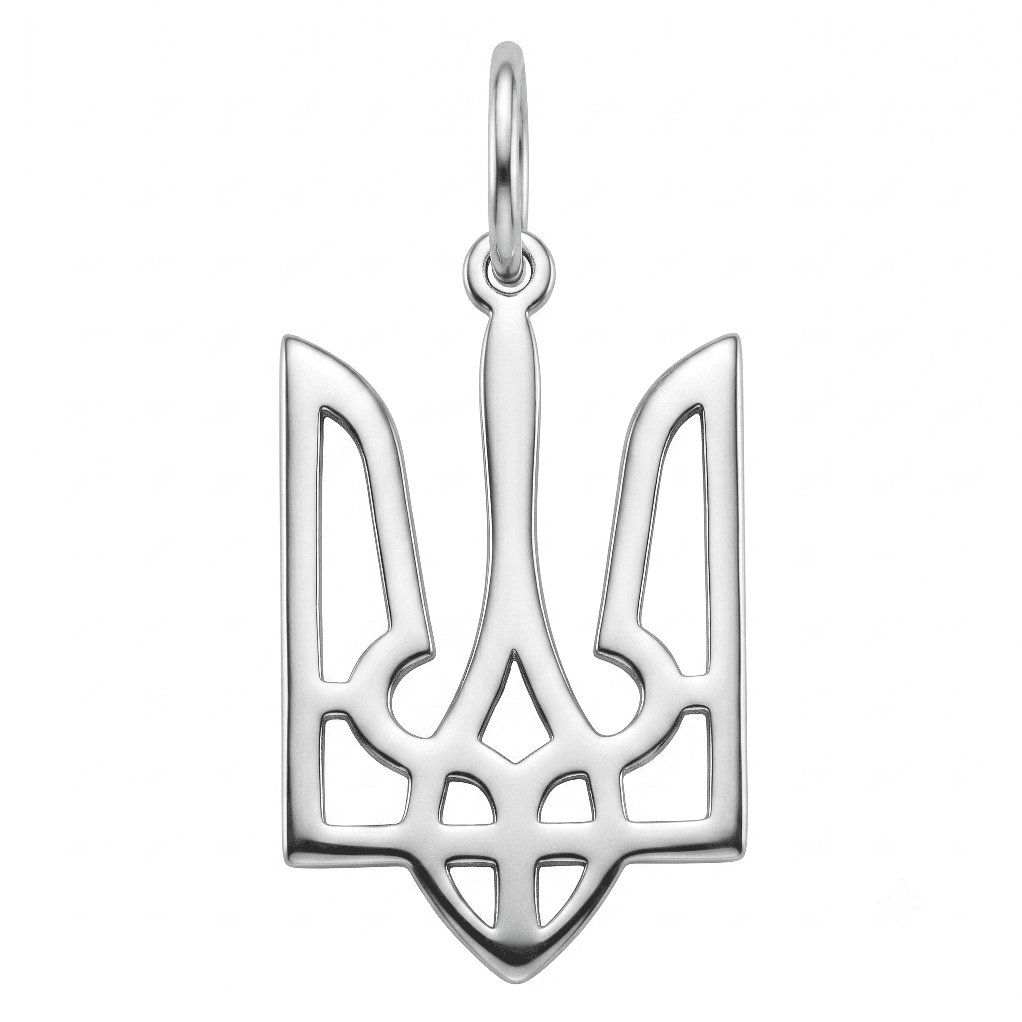 Срібний кулон Тризуб