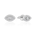 Срібні сережки-пусети Око
