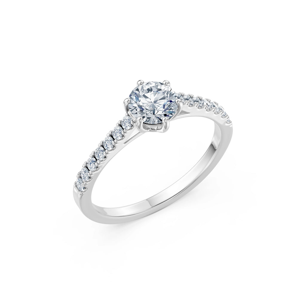 Золота каблучка з діамантом «Вічність» 0.7 ct