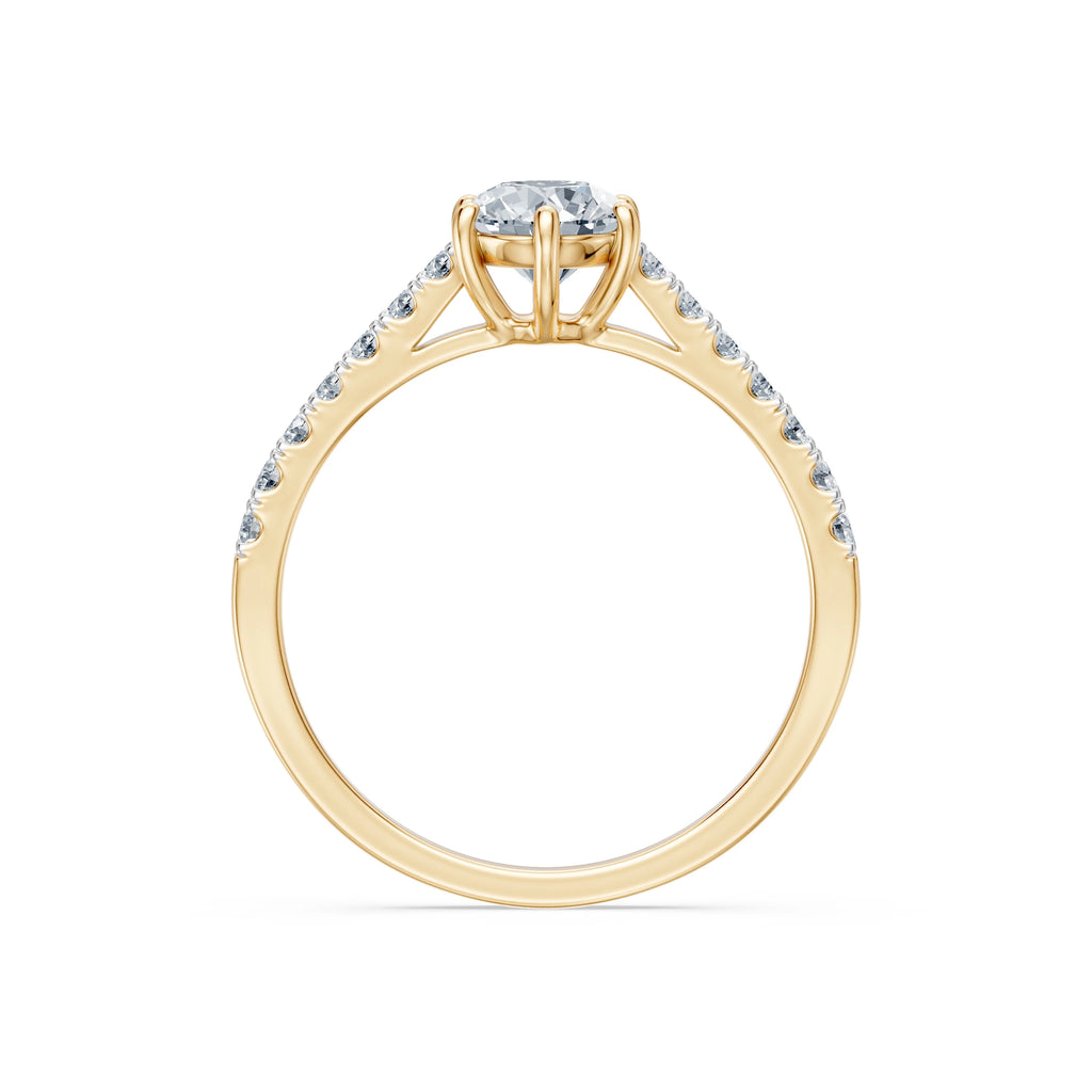Золота каблучка з діамантом «Вічність» 0.7 ct