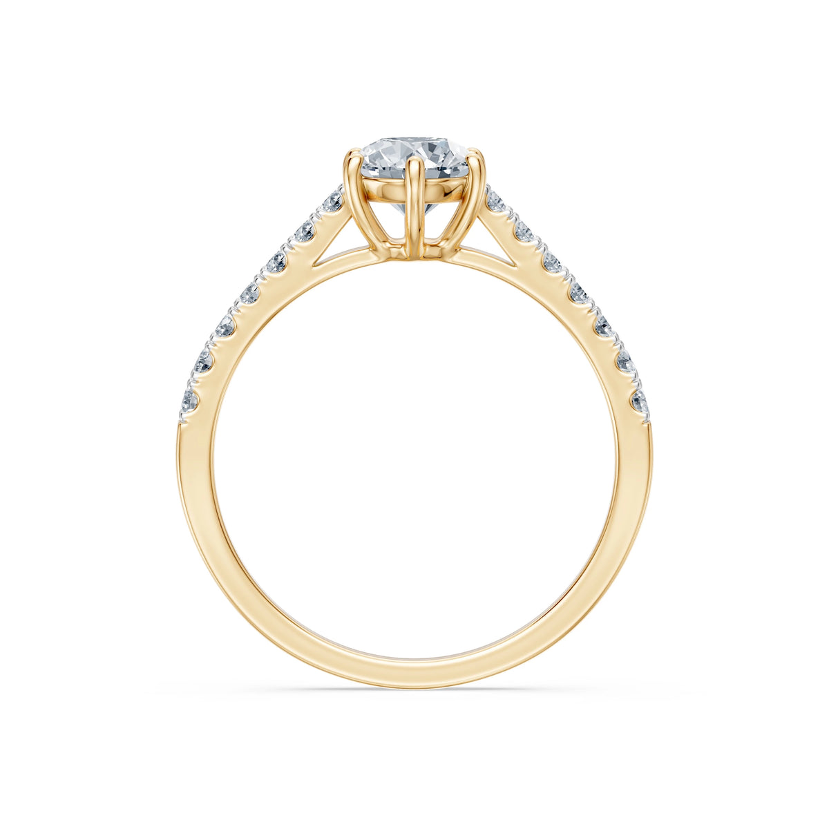 Золота каблучка з діамантом «Вічність» 0.7 ct