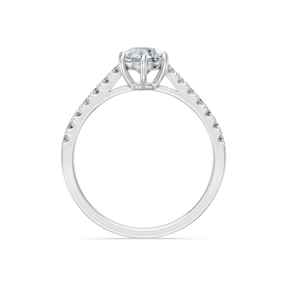Золота каблучка з діамантом «Вічність» 0.7 ct