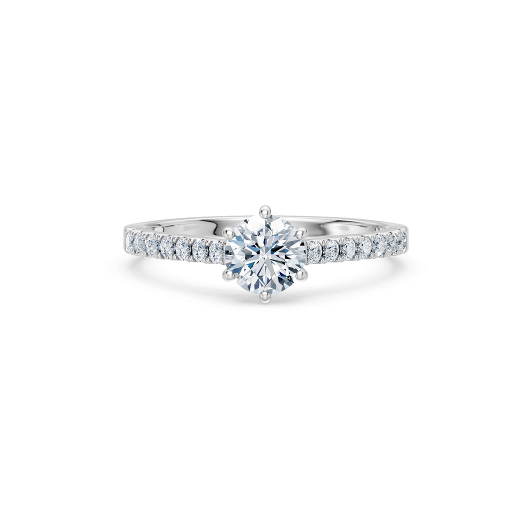 Золота каблучка з діамантом «Вічність» 0.7 ct